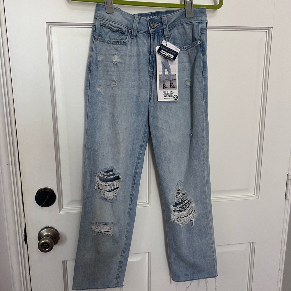 Distressed Light Blue Jeans